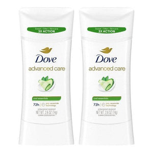 Dove Beauty Advanced Care Cool Essentials 72-Hour Women Antiperspirant & Deodorant 2.6oz 2-Pack