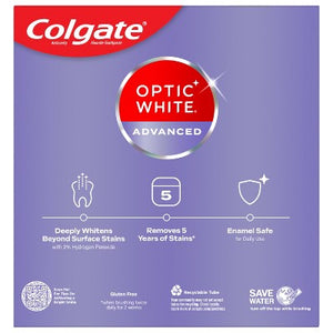 Colgate Optic White Advanced Whitening Toothpaste Icy Fresh 3.2oz 3-Pack