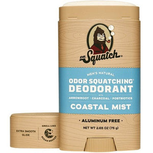 DR. SQUATCH Men's Natural Solid Deodorant Coastal Mist 2.65oz - Imperfect Container
