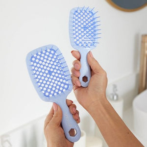 UNbrush Mini Pastel Detangling Hair Brush Periwinkle Light Blue