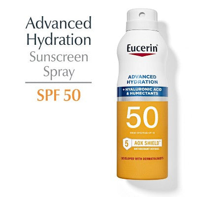Eucerin Advanced Hydration Sunscreen Spray - SPF 50 - 6oz