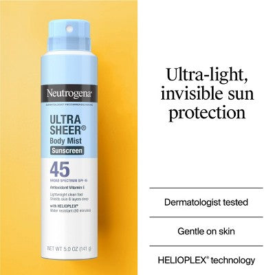 Neutrogena Ultra Sheer Spray Twin Pack SPF 45 Sunscreen