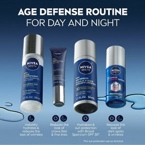 NIVEA Men Age Defense Advanced Face Serum 1.0 fl oz Imperfect Box