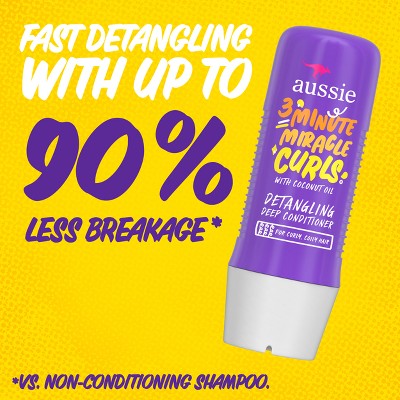 Aussie 3 Minutes Miracle Curls Detangling Deep Conditioner 8 fl oz