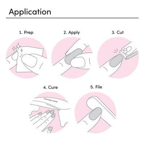 Dashing Diva Glaze Semi-Cured Gel Nail Polish Strips Starter Kit Lovely Pink 32ct - Imperfect Box