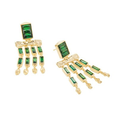 Kendra Scott Jessa Crystal 14K Gold Over Brass Tassel Earrings