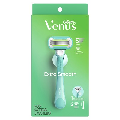 Venus Extra Smooth Pink Women's Razor + 2 Razor Blade Refills