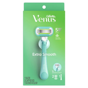 Venus Extra Smooth Pink Women's Razor + 2 Razor Blade Refills