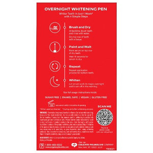 Colgate Optic White Overnight Teeth Whitening Pen Gel 0.08 fl oz/21 - Imperfect Box