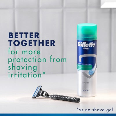 Gillette Series Sensitive Soothing Aloe Vera Men's Shave Gel 7oz 2-Pack