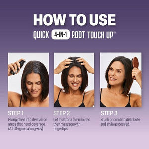 No Gray Quick 4-IN-1 Root Touch Up Powder Light to Medium Brown 0.5oz - Imperfect Box