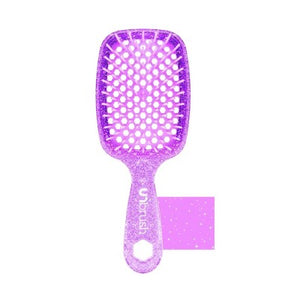 UNbrush Detangler Hair Brush Glitter Amethyst Imperfect Box