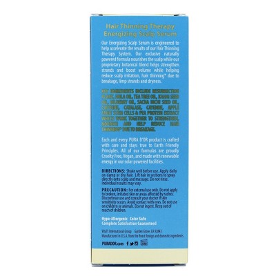 Pura d'Or Hair Thinning Therapy Energizing Scalp Serum 4 fl oz