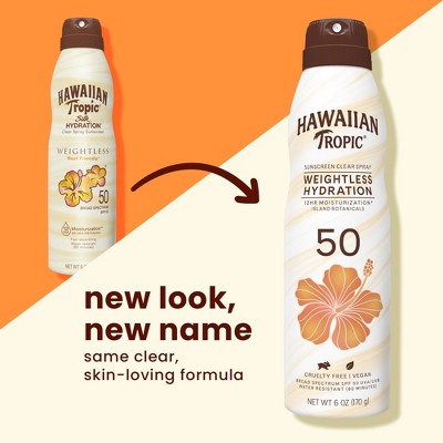 Hawaiian Tropic Silk Hydration Weightless Sunscreen C-Spray SPF 50 6oz