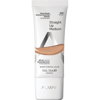 Almay Smart Shade Skintone Matching Makeup with SPF 15 300 Straight Up Medium 1 fl oz - Imperfect Container