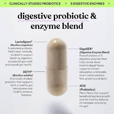 Lemme Debloat Daily Digestive Capsules 60ct