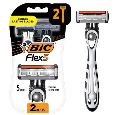BiC Men Flex 5 Blades Sensitive Disposable Razors 2ct