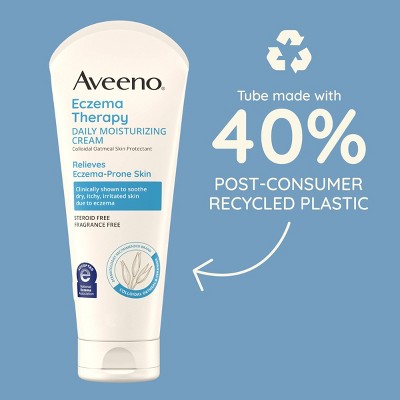 Aveeno Eczema Therapy Daily Soothing Eczema Relief Steroid-Free Body Cream Fragrance-Free - 7.3oz