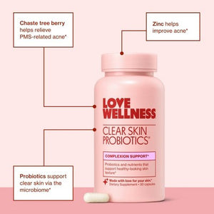 Love Wellness Clear Skin Probiotics for Clear and Healthy Skin 30ct
