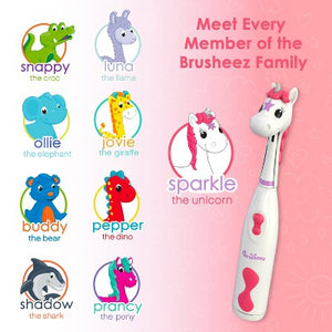 Brusheez Sparkle the Unicorn Kids Electric Toothbrush Set - Imperfect Box