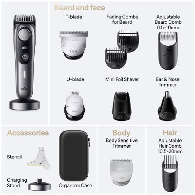 Braun Series 7 AiO7440 Rechargeable 12-in-1 Body, Beard & Hair Trimmer