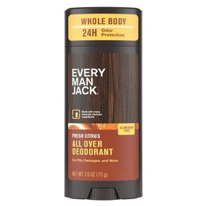 Every Man Jack All Over Solid Deodorant Fresh Citrus 2.6oz