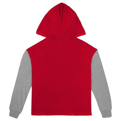 NHL Chicago Blackhawks Girls' Long Sleeve Poly Fleece Hooded Sweatshirt