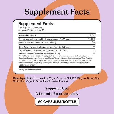 Lemme Curb Glucose and Cravings Support Capsules 60ct