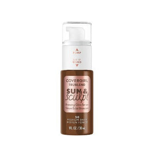 COVERGIRL TruBlend Sun & Sculpt Bronzing Glow Serum 50 Medium Dark 1 fl oz - Imperfect Container