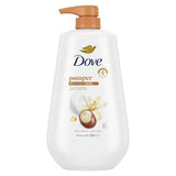 Dove Pamper Body Wash Pump Shea Butter & Vanilla 24hr Lotion-Soft Skin 30.6 fl oz - New