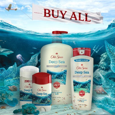 Old Spice Deep Sea Solid Antiperspirant & Deodorant for Men Sea Mineral Scent 2.6oz 2-Pack
