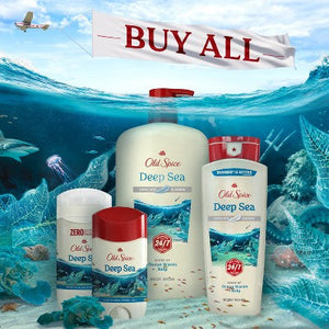 Old Spice Deep Sea Solid Antiperspirant & Deodorant for Men Sea Mineral Scent 2.6oz 2-Pack