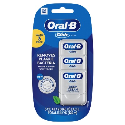 Oral-B Glide Pro-Health Deep Clean Dental Floss Cool Mint 3-Pack Imperfect Box