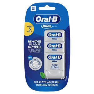 Oral-B Glide Pro-Health Deep Clean Dental Floss Cool Mint 3-Pack Imperfect Box