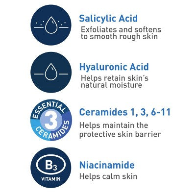 CeraVe SA Face Wash Salicylic Acid Cleanser 16 fl oz - New