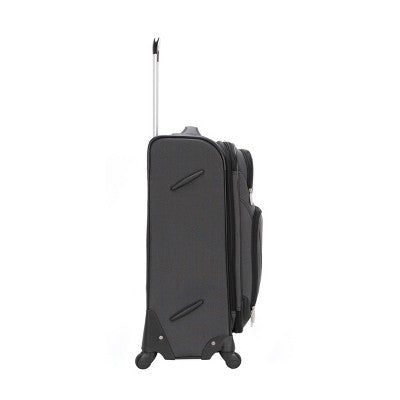 Skyline 24" Medium Checked Softside Luggage Spinner Suitcase Zip Closure
