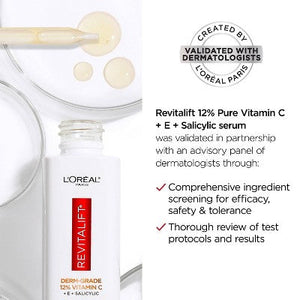 L'Oreal Paris Revitalift 12% Vitamin C + E + Salicylic Serum 1 fl oz - Missing Box