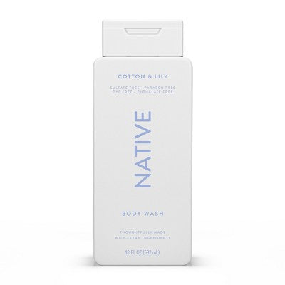 Native-Body-Wash-for-Women-&-Men-Cotton-&-Lily-Sulfate-Free-18-fl-oz-Body-Wash