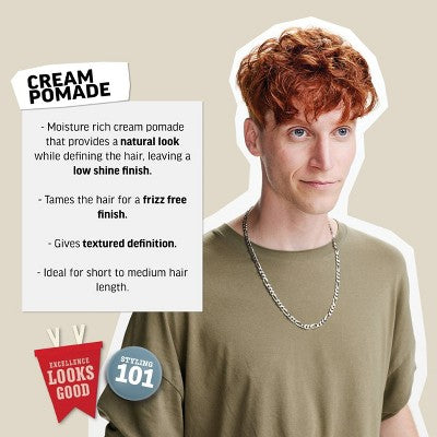 American Crew Men's Light Hold and Low Shine Hair Styling Cream Pomade 3oz