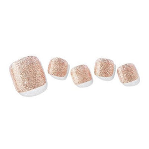 Ohora-Gel-Pedi-Nail-Design-Line-Diamant-30ct-New-False-Nails