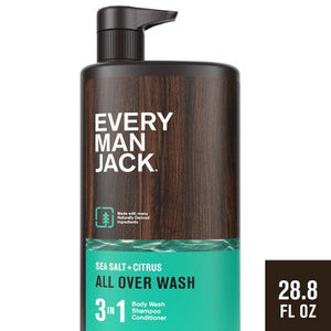 Every Man Jack Sea Salt Citrus Men's 3 in 1 All Over Wash 28.8 fl oz