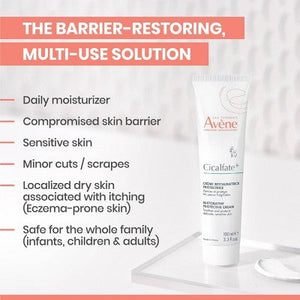 Avene Cicalfate+ Restorative Protective Skin Barrier Face Cream 3.3fl oz Imperfect Box