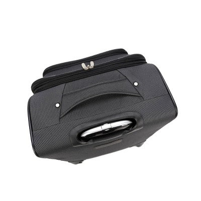 Skyline 24" Medium Checked Softside Luggage Spinner Suitcase Zip Closure