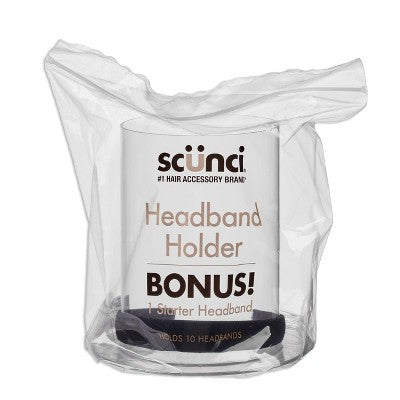 Scünci-Headband-and-Hair-Accessories-Organizer-with-Bonus-Headband-Clear-2pcs-New-Hair-Styling-Tool-Accessories