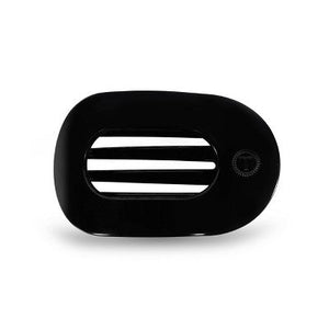 Teleties Medium Flat Round Hair Clip Jet Black