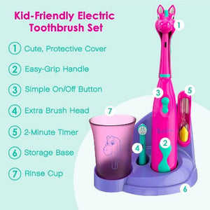 Brusheez Prancy The Pony Children's Electronic Toothbrush Set