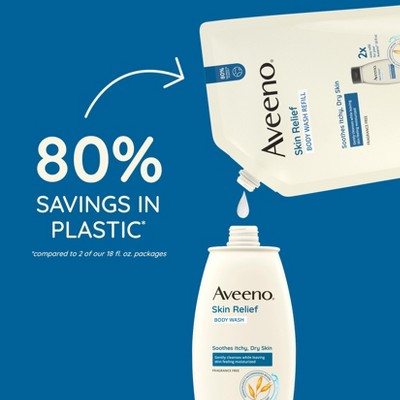Aveeno Skin Relief Body Wash Refill 36 fl oz - Imperfect Container