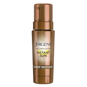 Jergens Natural Glow Instant Moisturizing Self Tanner Tanning Foam Deep Bronze 6 fl oz - Missing Lid