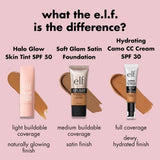 e.l.f. Halo Glow Skin Tint Light Coverage Foundation Mineral SPF 50 5 Light Warm 1 fl oz - Imperfect Box