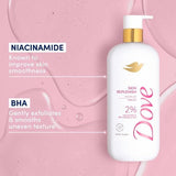 Dove Beauty Serum Body Wash with 2% Niacinamide and BHA Refining Serum Skin Replenish 18.5 fl oz - New